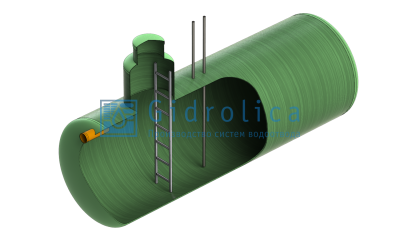 Топливная емкость Gidrolica Tank Fuel/горизонтальный вариант/1390х8400мм