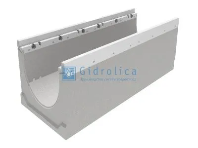 Лоток водоотводный бетонный коробчатый (СО-200мм), с оцинкованной насадкой КU 100.29,8 (20).32(25) - BGZ-V, № 5-0