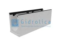 Лоток водоотводный бетонный коробчатый (СО-200мм), с чугунной насадкой, с уклоном 0,5%  КUу 100.29,8 (20).35,5(28,5) - BGZ-S, № 12