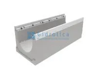 Лоток водоотводный бетонный коробчатый(СО-150мм), с оцинкованной насадкой, с уклоном 0,5% КUу 100.24,8 (15).21(14,5)-BGZ-V, № -7